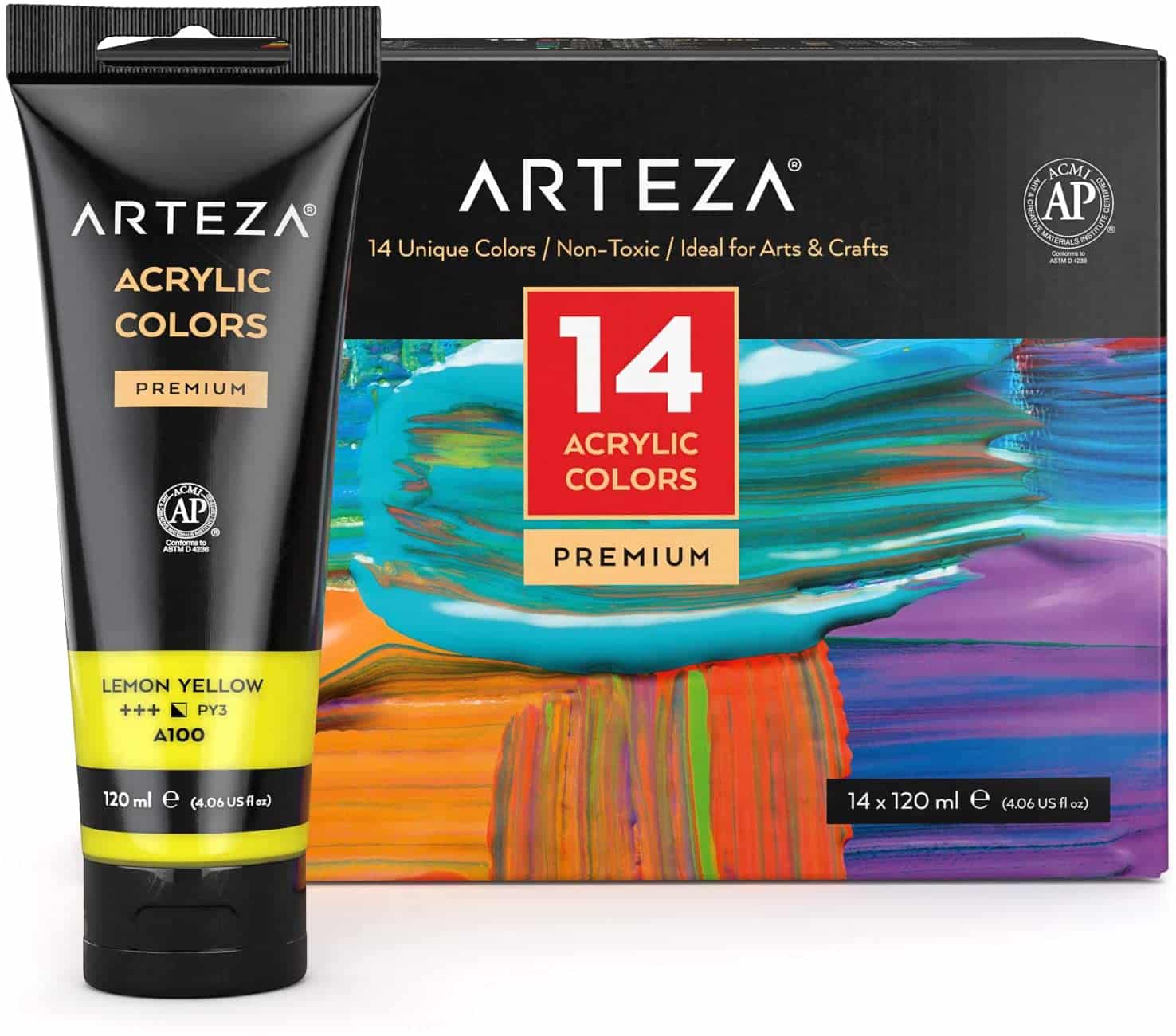  ARTEZA Acrylic Paint Markers, Pack of 3, A700 Gold, 2