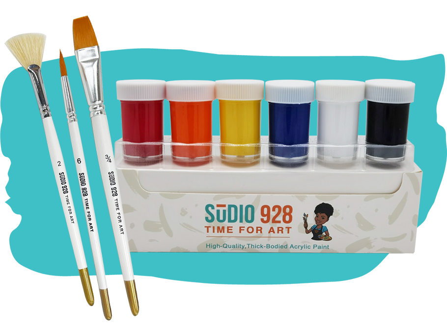 Paint Pad Set with 7 Inch Painting Tray S-M-L Paint Brushes 