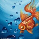 Let's paint this gold fish.