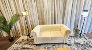 Our little white sofa.