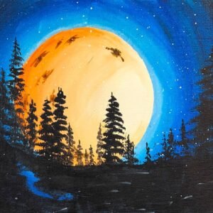 acrylic painting kit bob ross inspired