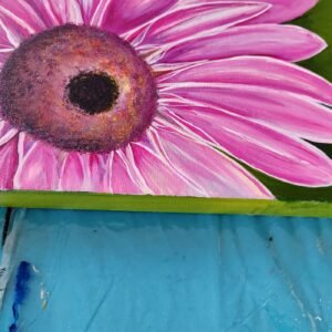 Pink Sunflower — Original Art by Cheryl Vargas