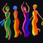 black history month dancing girls premium art box mimic the masters