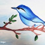 DIY Art Kit Blue Bird Painted